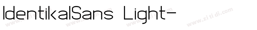 IdentikalSans Light字体转换
